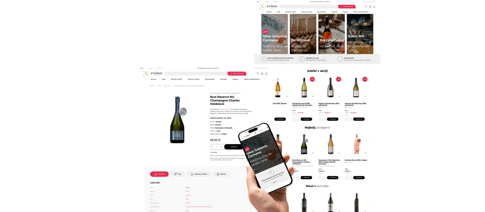 Evino — B2B & B2C e-commerce on one platform mockup