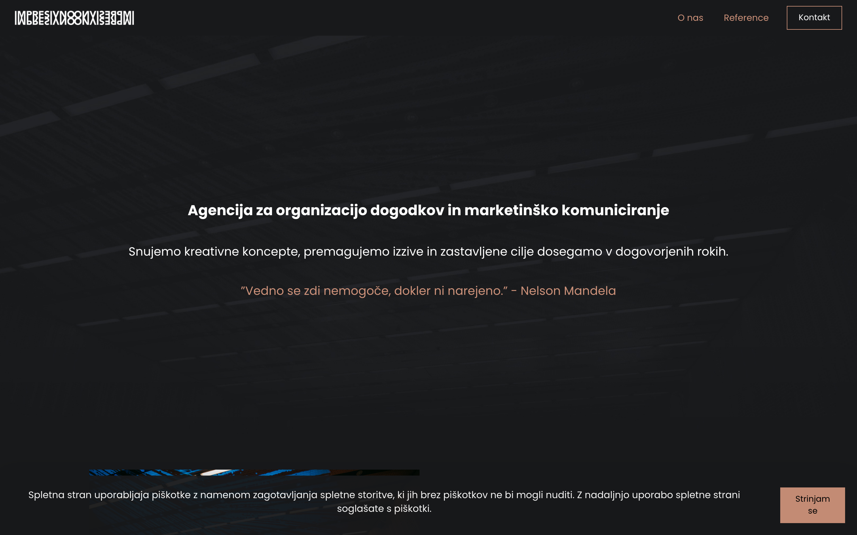 The old Impresivno website before the rebuild