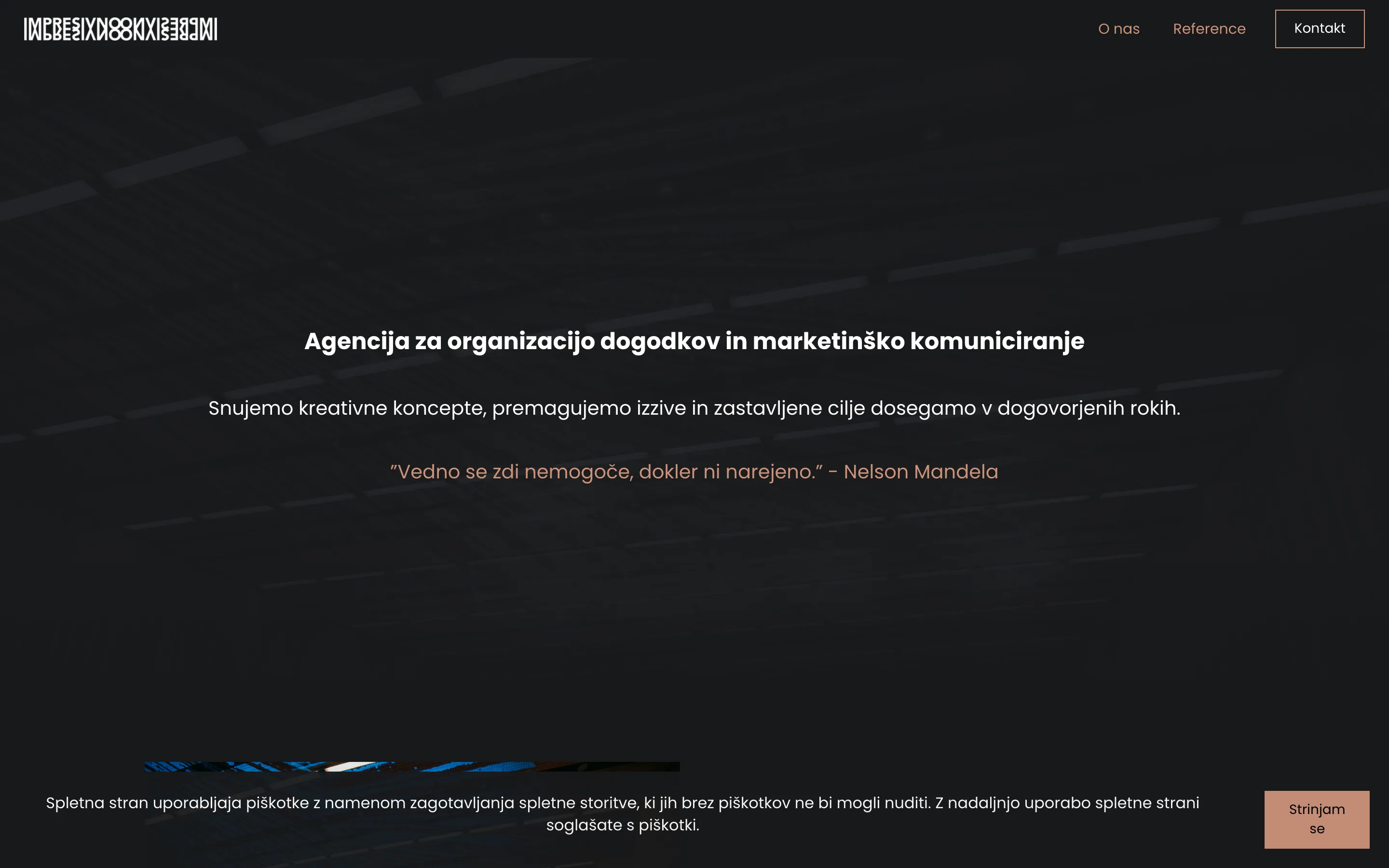 The old Impresivno website before the rebuild